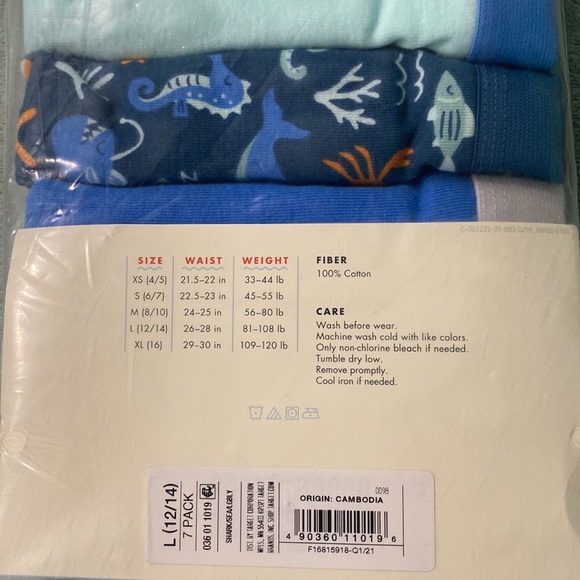 BOYS MULTI PATTERNS/COLOR CAT & JACK BRIEFS SIZE L! 7 PACK SET! - Picture 3 of 3